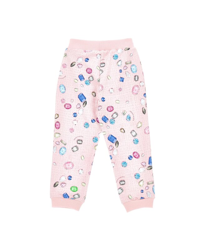 Monnalisa Joggingbroek Diamantjes Roze