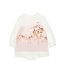 Monnalisa Baby Sweatdress Hondje met Roze strik
