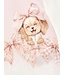 Monnalisa Baby Sweatdress Hondje met Roze strik
