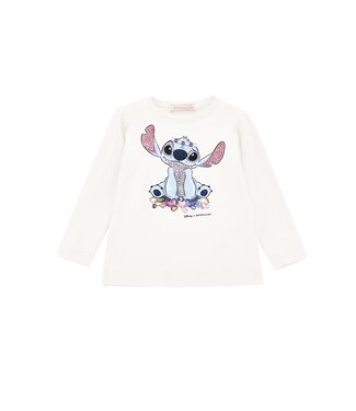 Monnalisa Shirt Lange Mouwen Stitch Wit