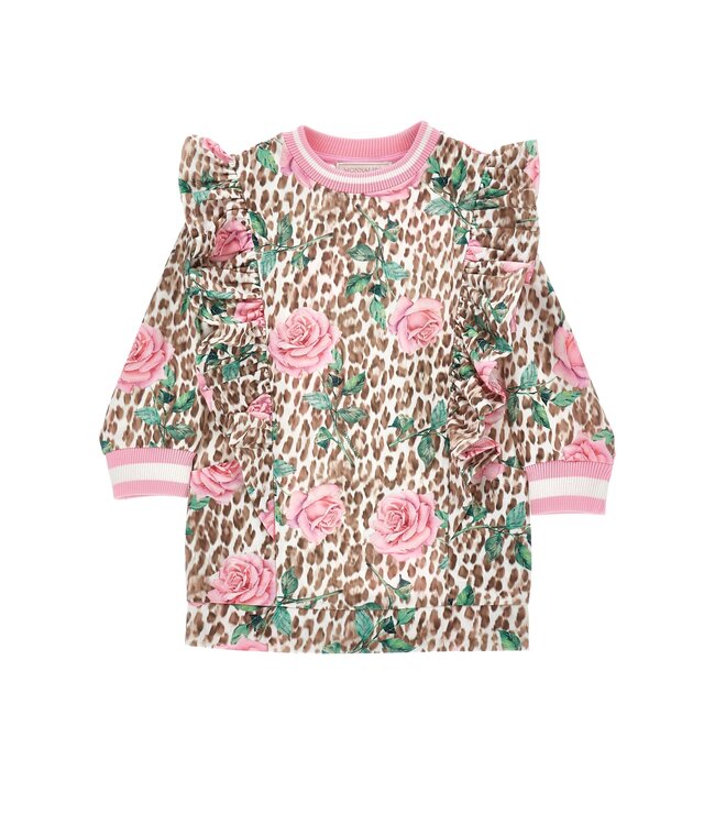 Monnalisa Jurk Panterprint en Rozen