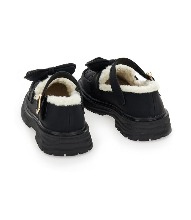 Monnalisa Mocassins Zwart met Strik