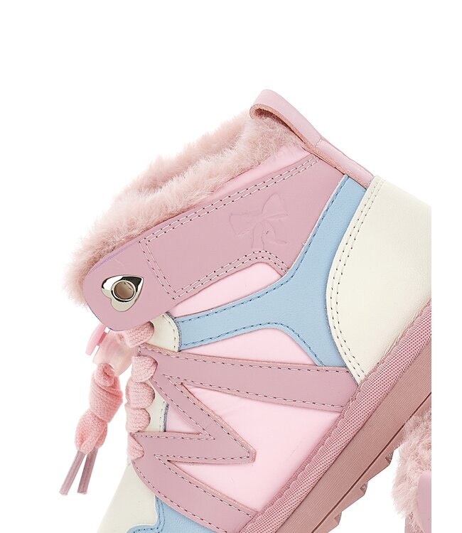 Monnalisa Sneaker Gevoerd Roze/Lichtblauw/Wit