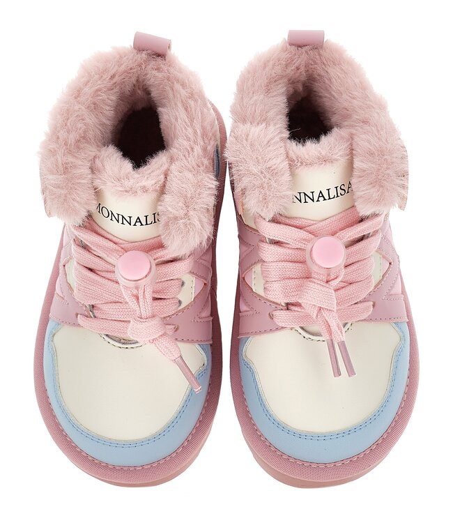 Monnalisa Sneaker Gevoerd Roze/Lichtblauw/Wit