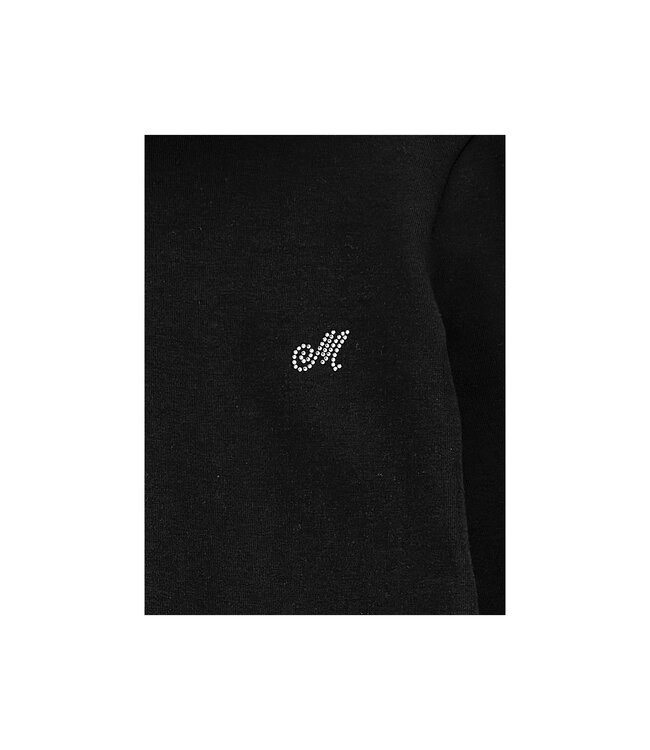 Monnalisa Shirt Lange Mouw met kleine Col Zwart