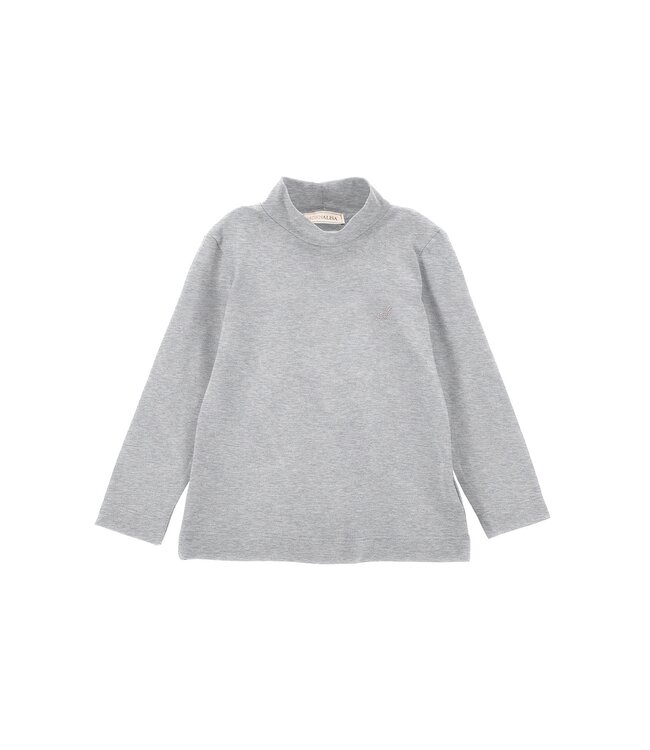 Monnalisa Shirt Lange Mouw met kleine Col Grijs
