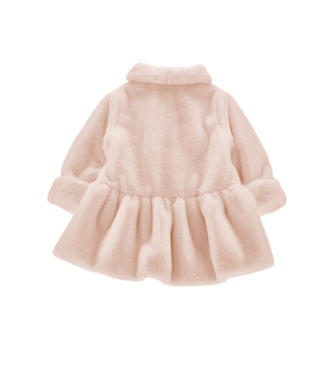 Monnalisa Baby Jas Teddy Roze met Strik