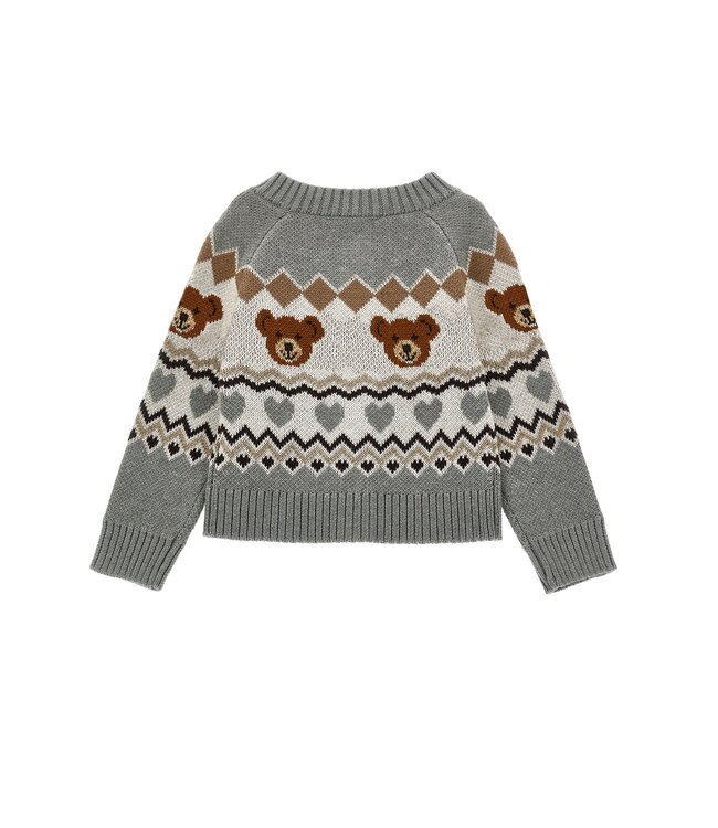 Monnalisa Vestje Grijs met Beren