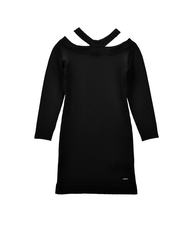Monnalisa Jurk Zwart Cut Out Shoulder