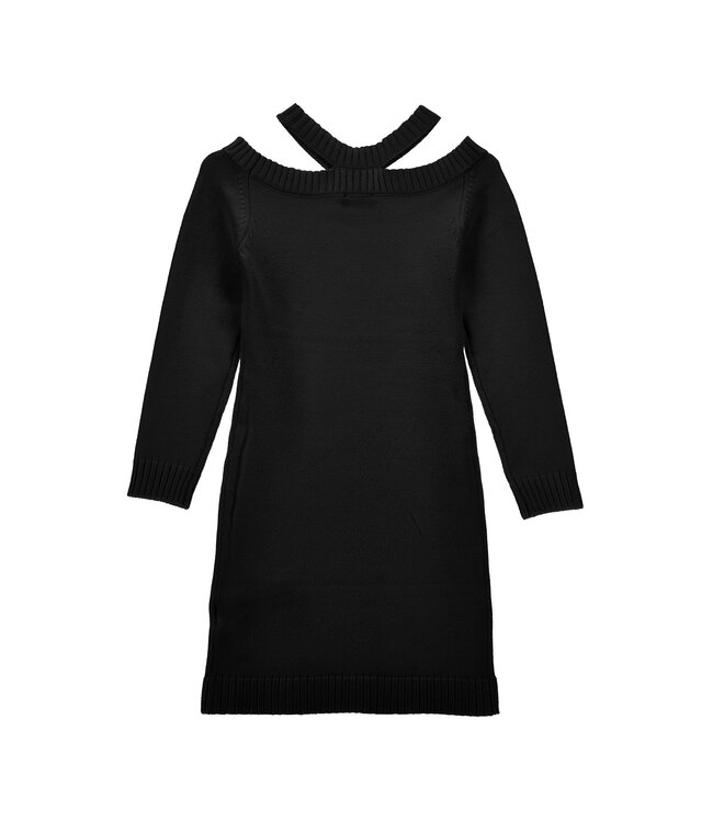 Monnalisa Jurk Zwart Cut Out Shoulder