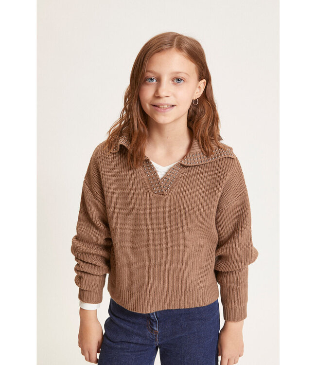 Monnalisa Trui met Studs op de kraag