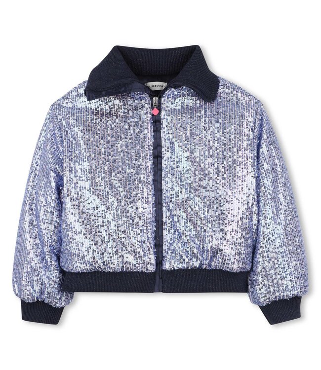 Billieblush Pailletten Jasje Donkerblauw