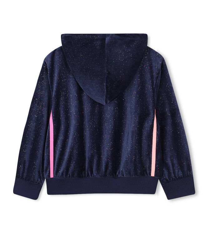 Billieblush Joggingpak Velours Donkerblauw Glitter