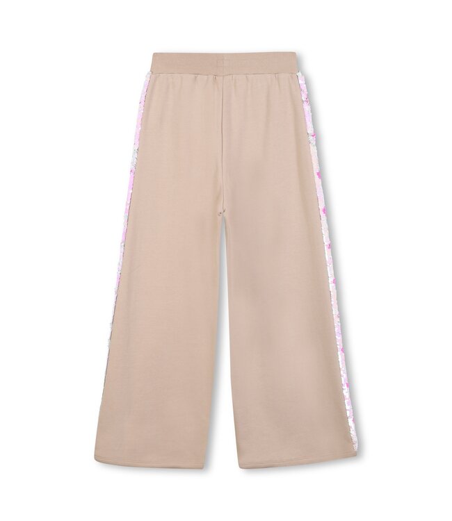 Billieblush Joggingpak Beige met Pailletten zijkant