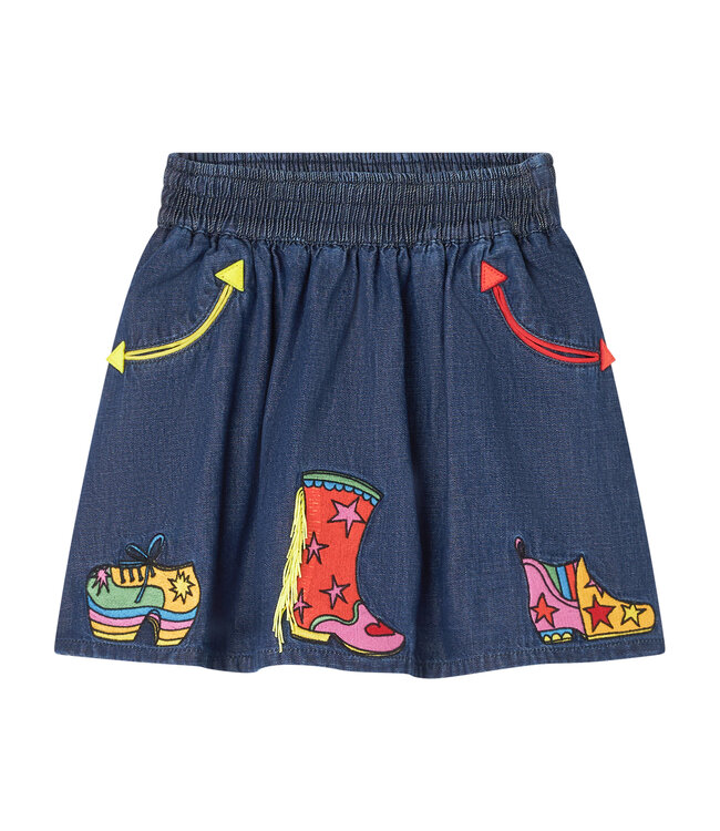 Stella Mccartney Rokje Denim met Cowboylaars