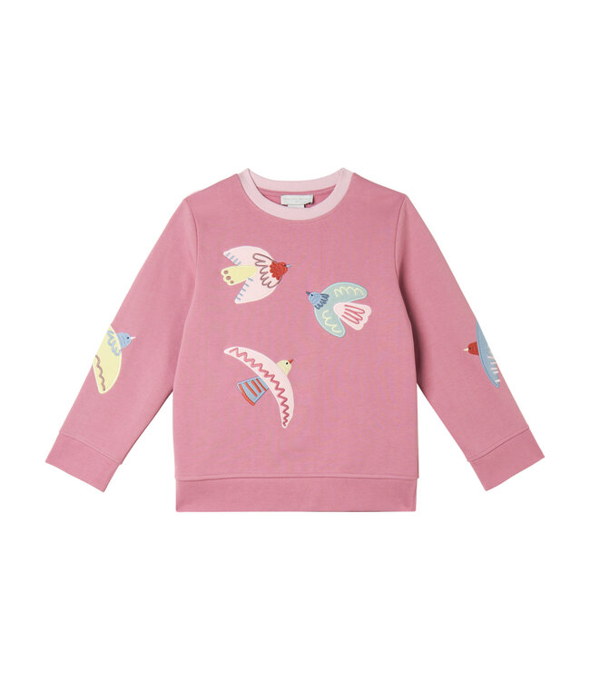 Stella Mccartney Sweater Vintage Pink met Vogeltjes