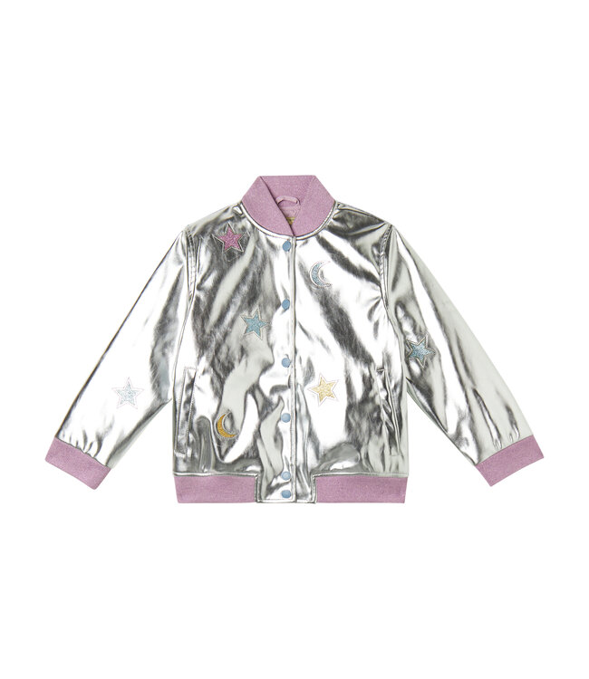 Stella Mccartney Baseball Jas Zilver met Sterren en Maantjes