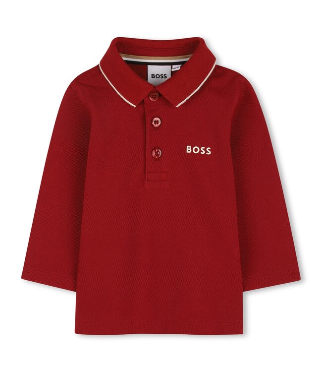 Boss Baby Polo Lange Mouwen Bordeaux