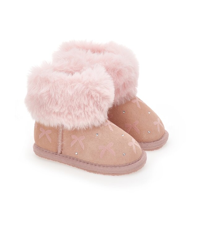 Monnalisa Winterlaarsje Roze met Strikjes