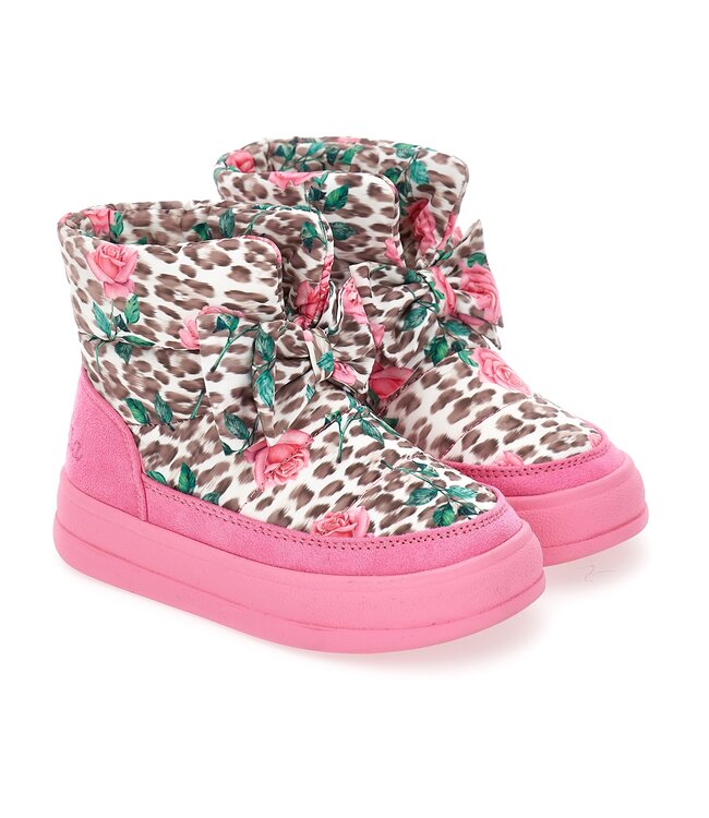 Monnalisa Winterlaars Panterprint en Rozen