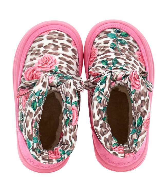 Monnalisa Winterlaars Panterprint en Rozen