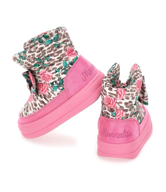 Monnalisa Winterlaars Panterprint en Rozen