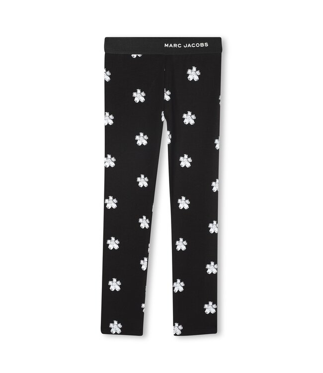 Marc Jacobs Legging Zwart met bloemen