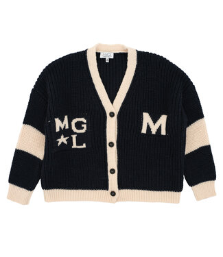 Magil CARDIGAN BLU RICAMO MGL