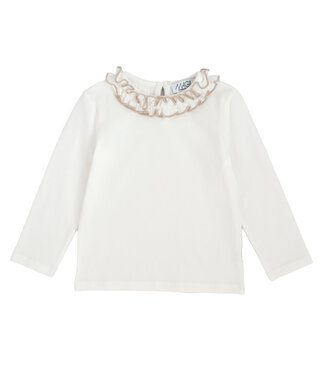 Magil T-SHIRT ROUCHES FILO COLORATO BEIGE