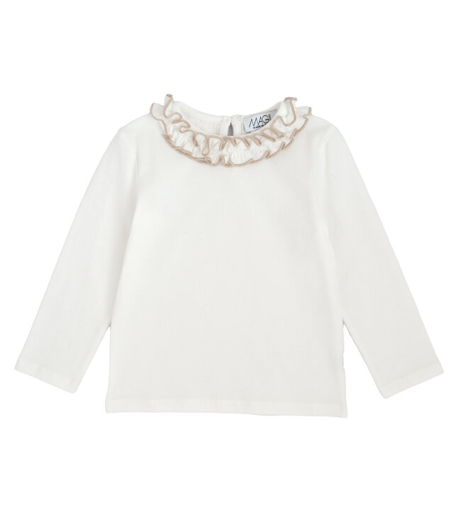 Magil T-SHIRT ROUCHES FILO COLORATO BEIGE