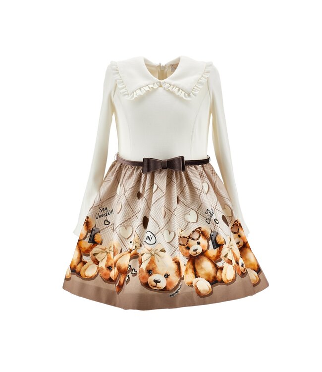 Monnalisa Jurk met Beren en Ceintuur