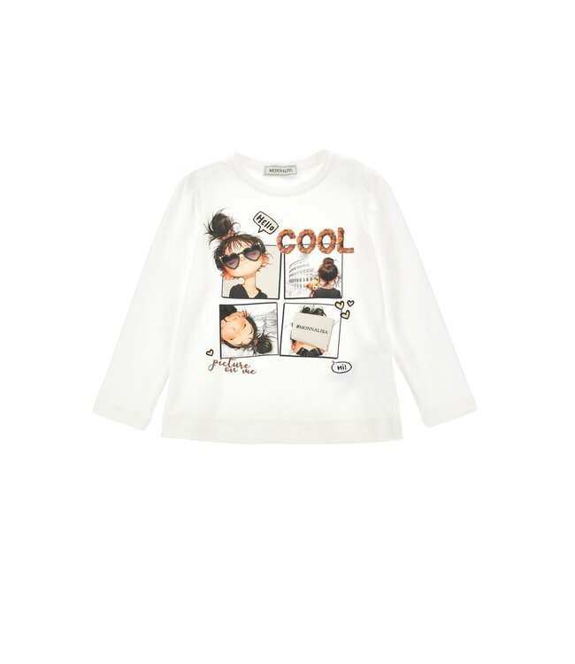 Monnalisa Shirt Lange Mouwen Hello Cool