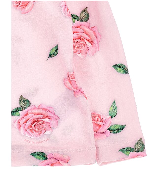 Monnalisa Shirt Lange Mouwen Roze met Rozen