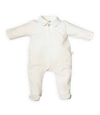 First FO ROMPERSUIT FUR TEDDY ON BACKSIDE OFF WHITE