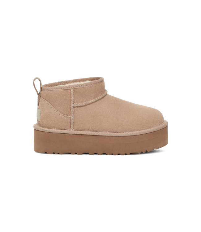 UGG KIDS CLASSIC ULTRA MINI PLATFORM SAND