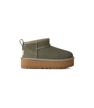 UGG KIDS CLASSIC ULTRA MINI PLATFORM MOSS GREEN