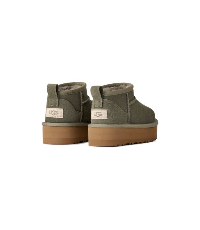 UGG KIDS CLASSIC ULTRA MINI PLATFORM MOSS GREEN