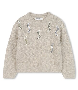 Billieblush Trui met pailletten Zig Zag