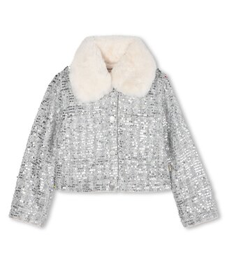 Billieblush Pailletten Jasje Zilver