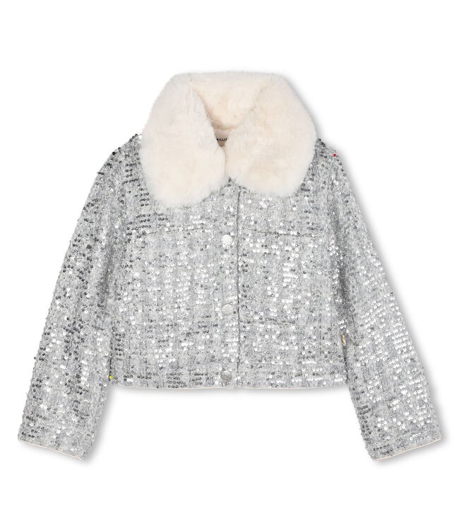Billieblush Pailletten Jasje Zilver