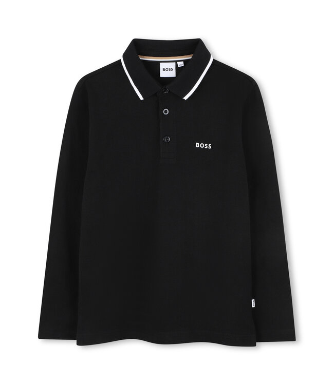 Boss Polo Lange Mouwen Zwart