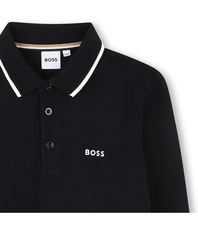 Boss Polo Lange Mouwen Zwart