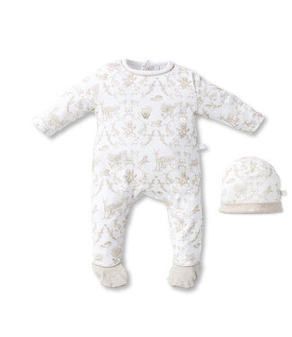 First BEIGE REPLAY ROMPERSUIT SET WITH BONNET