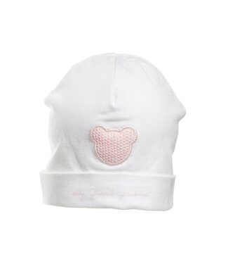 First BONNET WHITE/PINK