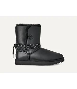 UGG W BAILEY TIE LTHR BLACK