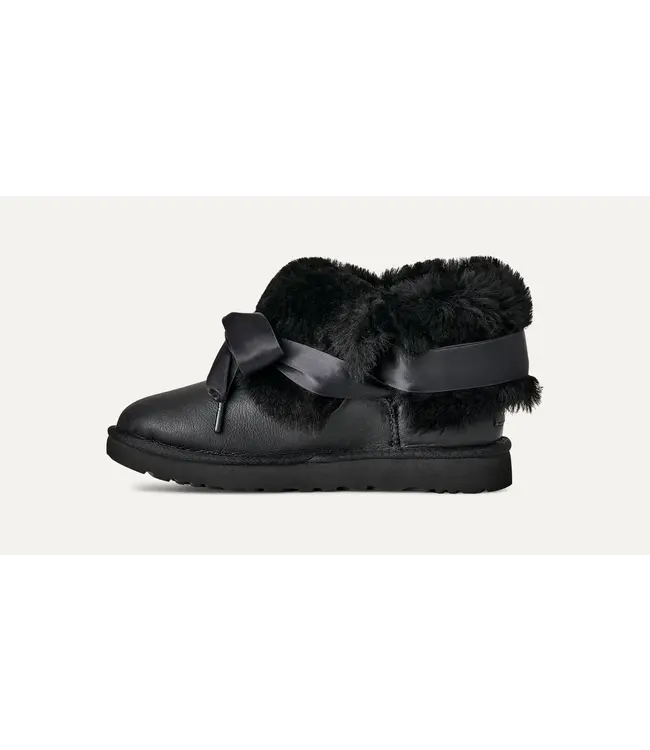UGG W BAILEY TIE LTHR BLACK