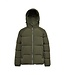 PYRENEX STEN SMOOTH  Unisex Hooded Down Jacket in Deep Khaki