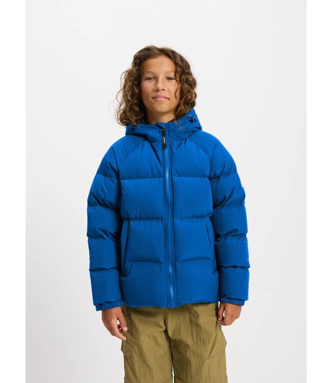PYRENEX STEN SMOOTH unisex hooded kids down jacket Adriatic