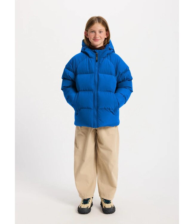 PYRENEX STEN SMOOTH unisex hooded kids down jacket Adriatic