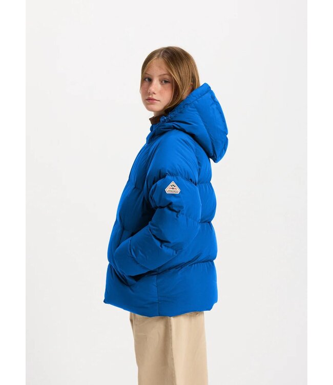 PYRENEX STEN SMOOTH unisex hooded kids down jacket Adriatic